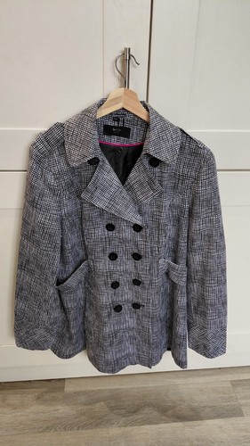 Bhs black white check - black/white, double