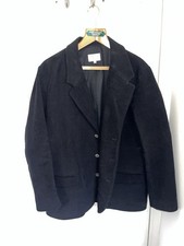 Black Moleskin 1920s Style Jacket by Darcy Clothing 100% Cotton Men’s Size 42