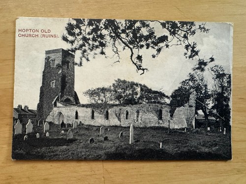 Postcard hopton old - -, church