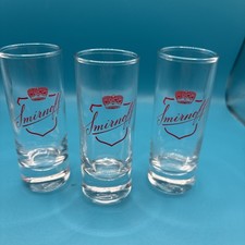 Vintage Smirnoff Vodka shot  Glasses x 3 - man cave home bar retro 