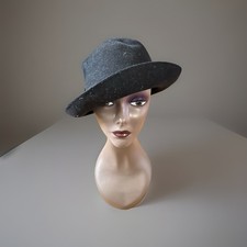 vintage 1960s Black Fedora Hat by Whiteley
