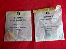 2X SCARCE UNUSED PACK OF PERCY WADHAM MACKERAL FEATHER LURES