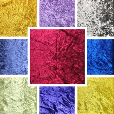 Crushed Velvet Upholstery Fabric Material Single Backing Craft Cushion Curtain 