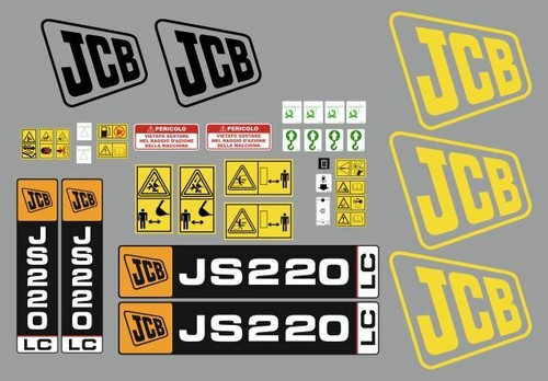 Jcb 220lc decals stickers - js,