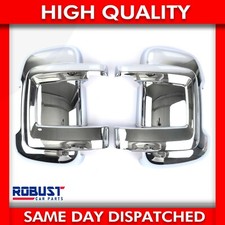 FOR FIAT DUCATO PEUGEOT BOXER CITROEN RELAY CHROME WING MIRROR COVERS (2006+ON)