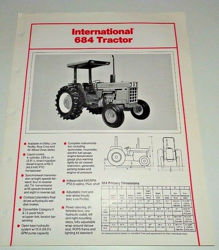 International 684 tractor - 684,
