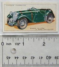1936 Players Motor Cars No. 40 Singer 1½-litre le Mans Two-seater