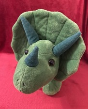 Triceratops Plush Toy Realistic Cuddly Stuffed Animal large Dinosaur Green