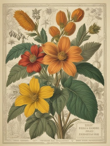Vintage botanical - botanical, ad
