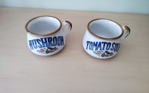 Vintage retro ceramic soup - ceramic,
