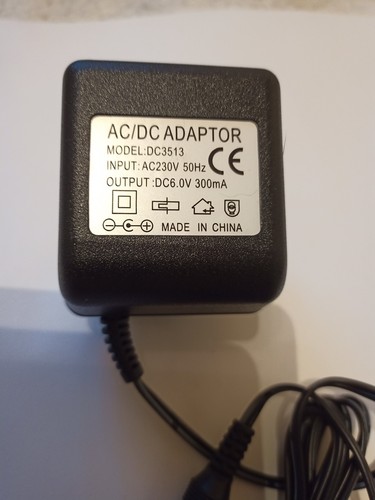 Adaptor 300ma model - ac/dc, 6v