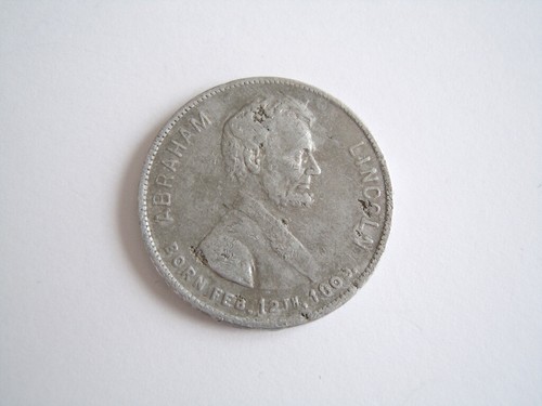 Aluminum coin medal abraham - aluminum,