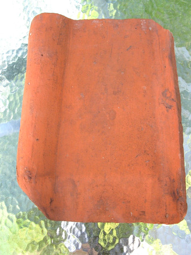 Red clay roof pantiles - red,