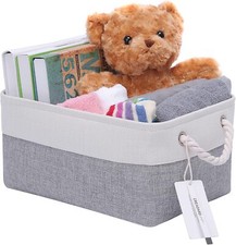 CREADARD Fabric Storage Basket – Foldable Linen Box for Nursery & Home