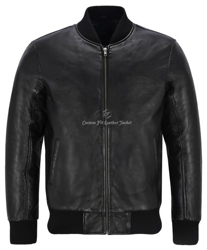 Men bomber leather - bomber,