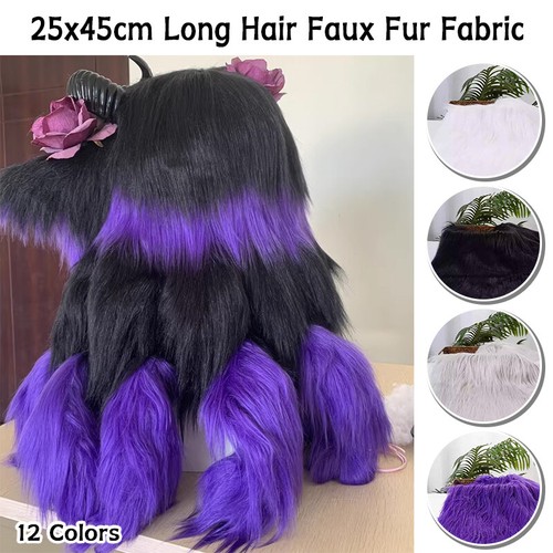 25x45cm long hair - 25x45cm, faux