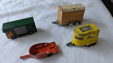 Matchbox & Corgi Ergomatic Horse Box, Rice, #43 Pony Trailer & #38 Cycle Trailer