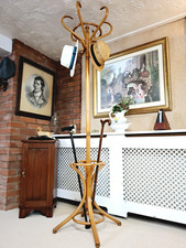 A Lightly Renovated Vintage Edwardian Bentwood Style Hat Coat & Umbrella Stand