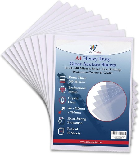 Acetate sheets clear heavy - acetate,