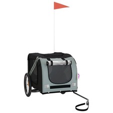 Dog Bike Trailer Bicycle Trailer Bike Carriage Oxford Fabric and Iron vidaXL