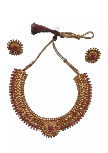 Gold plated jewellery set with - gold,