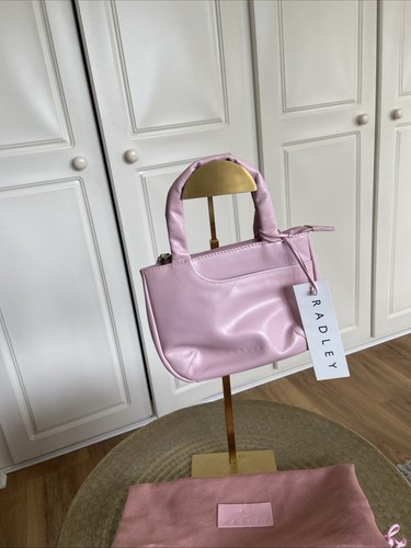 Radley pink leather mini grab - radley,