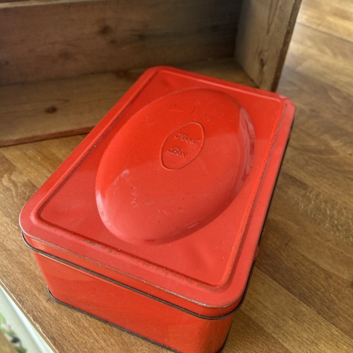 Vintage painted metal - painted, red