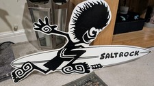 Vintage Wooden Saltrock Tok Surfboard Interior Hanging Shop Sign. 29in Wide.