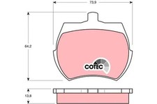 Brake pads GDB332 TRW for