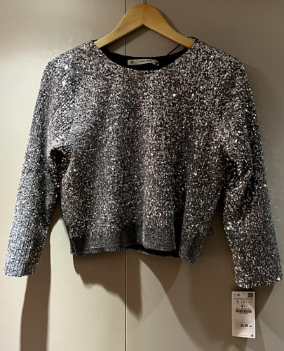 Zara silver sequin - zara, /