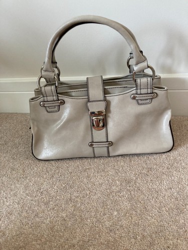 Mink grey faux leather - faux, handbag
