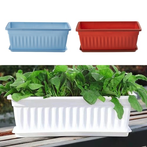 Plastic trough plant pot long - trough,