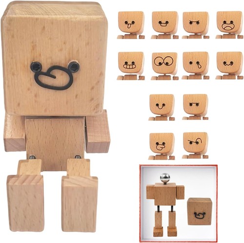 Shaking wooden man figurine - man,