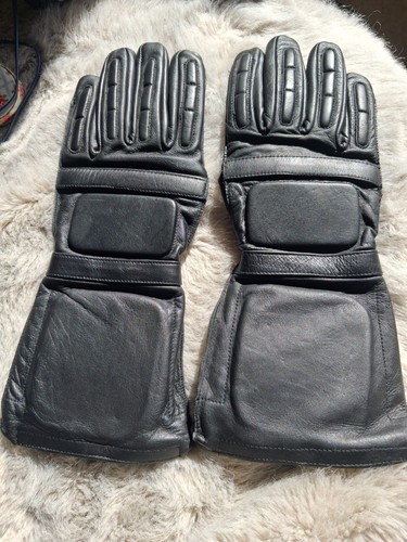 Black leather motorcycle