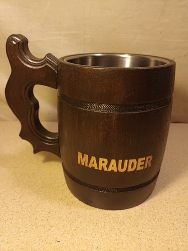 Beer mug wooden tankard 1 - mug,