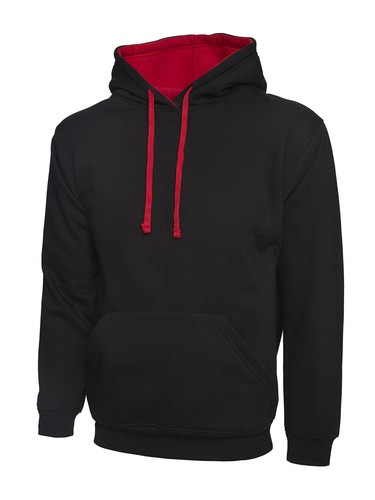 Uneek unisex contrast hooded - uneek,