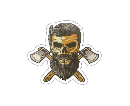 Skull axes sticker decal - axes,