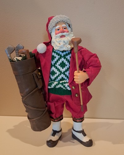 Vtg christmas santa golfer - christmas,