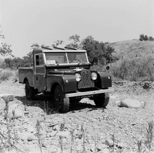 1957 Land Rover Series 1 109 Pickup Road Test 2 Motor Racing Old Photo