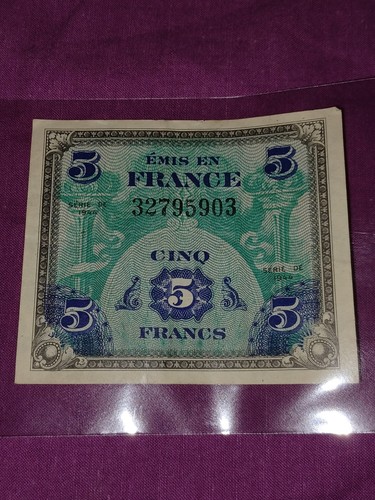 Cino francs banknote 1944 - francs,