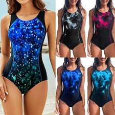 Women's Swimming Costume Bathing Swimwear Tummy Control Monokini Bikini Swimsuit