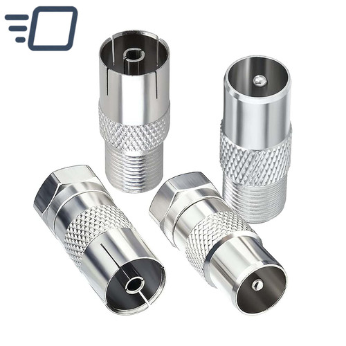 Pack type coax adapter - 4-pack, f