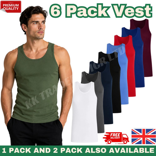 Pack men vest tops - tops, 100%