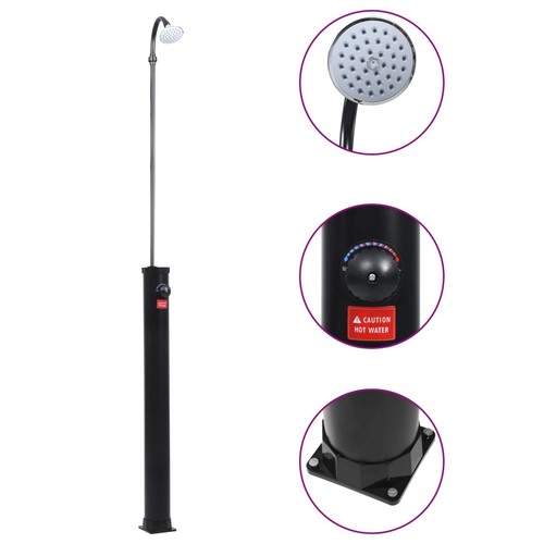 Garden solar shower black - garden,