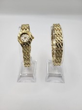 Pierre Nicol Ladies Gold Tone Quartz Watch & Matching Bracelet Set – Untested
