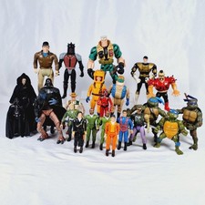 Vintage Retro Action Figure Toy Bundle - A-Team Small Soldiers TMNT WWF +More