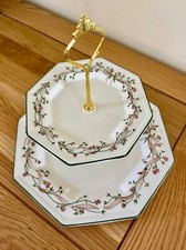 2 tier Eternal Beau pattern cake plate, cake stand