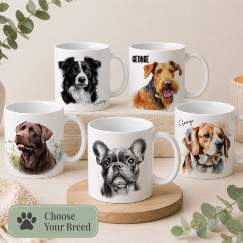 Personalised dog head breeds - dog,