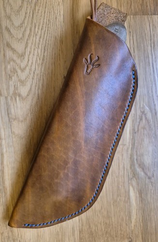 Leather belt sheath for - leather, silky