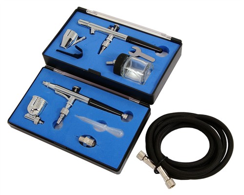 Dual action airbrush kit 3mm - dual, 0.3mm